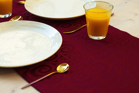 Red Table Runner 36 inch, Cranberry Dresser Scarf, Outdoor Coffee Table Runner, Burgundy Dining Table Runners for Fiesta, Dinner Parties, Events, ...