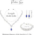 Rhinestone Jewelry Set Bridal Jewelry Sets Silver Prom Jewelry Sets Sparkly Wedding Necklace Jewelry Accessories for Women...