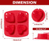 Webake Silicone Heart Mold Heart Shaped Small Cake Pans Muffin Cupcake Mold Tray for Baking, Jelly Pudding Jello Soap Bath Bombs 4 Cavity, 2 Pack...