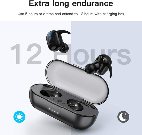 Wireless Earbuds True Wireless Earbuds Bluetooth Headphones with Microphone Bluetooth Earbuds Stereo Calls Extra Bass 36H for Workout(Charging Cas...