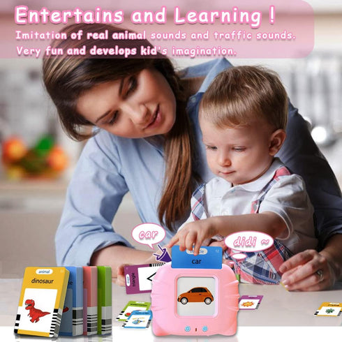 JUNQIU Flash Cards Educational Toys for Toddlers 2 3 4 5 6 Year Old, Toddler Learning Toys for Girls Boys Gifts...