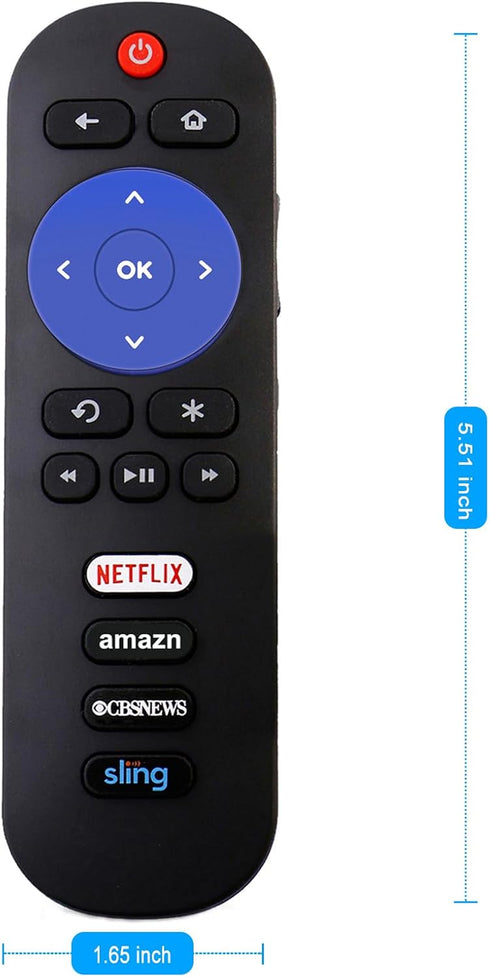 RC280 Replace Remote Applicable for TCL Roku TV 55FS3850 55US5800 65US5800 43FP110 49FP110 32FS3700 32FS4610R 32S800 32S850 28S305 32S305 40S305 4...