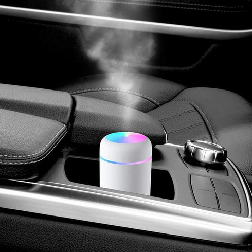 2 in 1 USB Electric Aromatherapy Oil Diffuser Ultrasonic Air Humidifier Mist Maker with Colorful Light for Home Office and Car (Pink)...