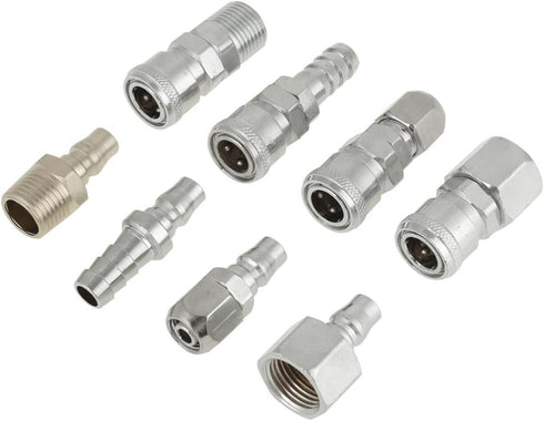 8pcs BSP 1/2" Air Hose Coupler Pneumatic Plug Socket Air Compressor Hose Quick Connector Set...