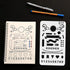 24 PCS Bullet Notebook Journal Stencil Plastic Planner Set for Journaling Suppies/Diary/Scrapbook DIY Drawing Template Stencils 4x7 Inches Kit Acc...