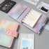 Purple PU Leather Budget Binder Cover, for A7 6-Ring Money Organizer Budgeting Refillable Loose Leaf Receipt Binder Notebook Bookmark Planner Book...
