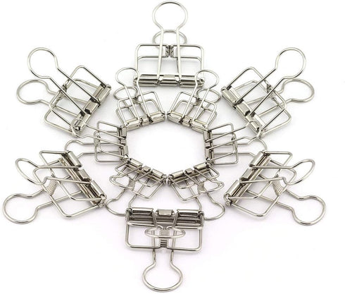 40-Pack Multi-purpose Metal Wire Binder Clip Set,20pcs 2.25 Inch & 20pcs 1.57 Inch Paper Metal Clips,for Home Office Supplier School Accessories -...