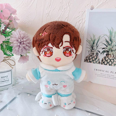 niannyyhouse Doll Dressup 7.8in/20cm Plush Doll Clothes Blue Dog Suit Stuffed Figures Toys Accessories...