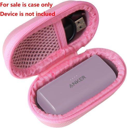Adada Hard Travel Case for Anker Nano Power Bank, Portable Charger 5,000mAh (Pink)......