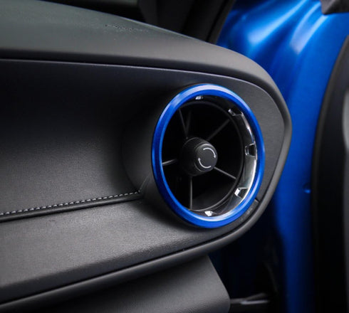 for Camaro Accessories AC Knobs Air Conditioning Outlet Vent Cover Ring Decor for Chevrolet Camaro 2016 2017 2018 2019 2020, Blue Interior Accesso...