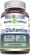Amazing Formulas L-Glutamine 500mg 120 Capsules Supplement | Non-GMO | Gluten Free | Made in USA...