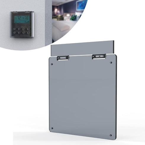 Central AC Thermostat Cover Panel,3-3/8" AC Wired Controler Panel Protection Cover, Mistake Prevention Cover AC Switch Air Conditioner Acrylic,Tra...