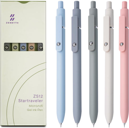 5PCS Black Retractable Gel Pens for Journaling, 0.5mm Ink Pens for School Office Suppliers, Pens Fine Point Smooth Writing Pens, Cut Fine Tip Pens...
