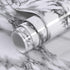 Glossy Black and White Marble Contact Paper 11.7 x 196 Inches Peel and Stick Wallpaper Vinyl Film Self Adhesive Removable Waterproof Wall Paper fo...