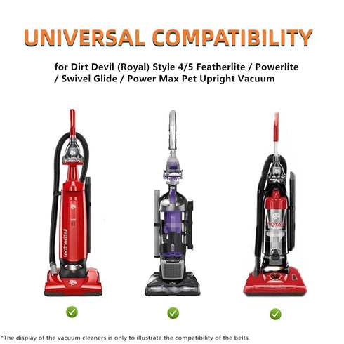 Replacement Belts for Dirt Devil (Royal) Upright Vacuum Cleaner Style 5 Power Max Pet, Featherlite, Swivel Glide Series, Replace Parts 1LU0310X00,...