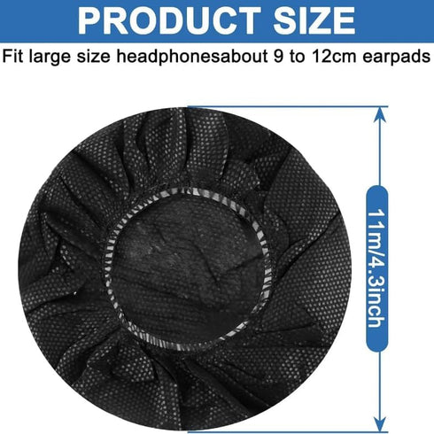 100 pcs Headphone Ear Covers Disposable Earphone Overs Sanitary Non-Woven Stretch Earpad Covers Earcup Covers Fit for Most on Ear Headphones...