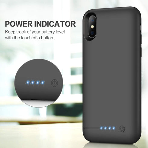Feob Battery Case for iPhone Xs/X, Rechargeable 6500mAh Portable Charging Case Extended Battery Pack Cover Power Bank Charger Case for iPhone Xs/X...
