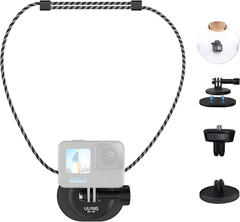 Magnetic Neck Selfie Holder, Action Camera Mount Quick Release Plate, Chest Shoulder Support Angle with Joint Mount, for Gopro Hero 5 6 7 8 9 10 B...