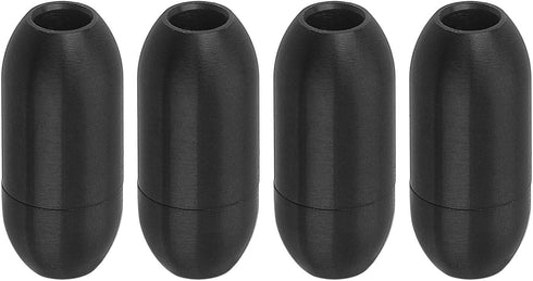 uxcell Leather Cord End Clasp, 4Pcs 3mm Hole Leather Clasps, Cord End Caps Closures Leather Cord Buckle for Making DIY Supplies Crafts, Black...