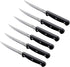 Steak Knives Set of 6, Black Full-Tang Triple Rivet Serrated Stainless Steel Sharp Blade Flatware Steak Knife Set, 4.5 Inches, For Restaurant Kitc...