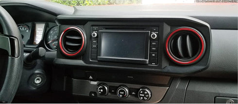 Lanyun Compatible with Toyota Tacoma A/C Vent Ring Outer Trim Decoration Covers fit 2016 2017 2018 2019 2020 2021 2022 2023 toyotaTacoma a/c Outle...
