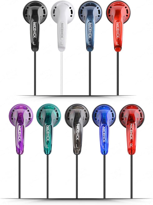 Yuandao Wired HiFi Earbuds: 15.4mm Dynamic 3.5mm Plug Flat Head Earphones with Mic and Call/Music Control Button, Bass Stereo in Ear Headphones fo...