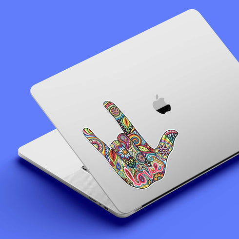 Love Sign Sticker Colorful I Love You Decal by Megan J Designs™ - Laptop Sticker Tumbler Decal Vinyl Sticker...
