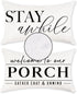 Outdoor Pillow Covers Waterproof 12x20 Set of 2 Welcome to Our Porch Stay Awhile Cushion Cases for Patio Furniture Sofa Couch Decor...