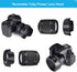 52mm Lens Hood Set, Collapsible Rubber Lens Hood with Filter Thread + Reversible Tulip Flower Lens Hood + Center Pinch Lens Cap + Microfiber Lens ...