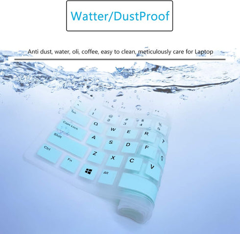 Keyboard Cover Skin for Dell KM636 KB216 KB216t KB216d KB216p Wired & Wireless Keyboard, Dell Optiplex 5250 3050 3240 5460 7450 7050, Dell Inspiro...