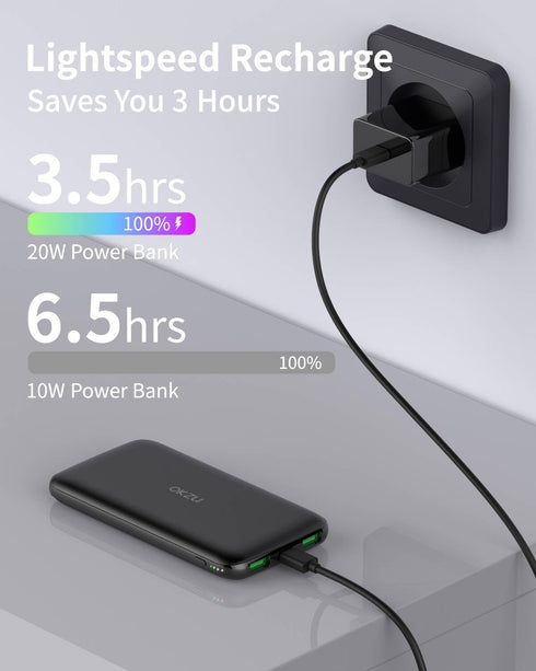 5V 2A Power Bank for Heated Vest, Jacket, Stadium Seats, Chair, Lightest 10000mAh Fast Charging Battery Pack for USB Heated Clothing, Heated Blank...