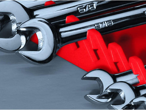 Ernst Manufacturing 30 Tool Wrench Gripper, forward/reverse Wrench Holder Pack, Red & Black...