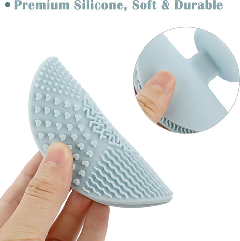 BTSKY 5 Pack Silicone Brush Cleaning Mat, Paint Brush Cleaner Mat with Suction Cup, Stylish Cosmetic Brush Cleaner Pad, Practical Brush Cleaner Ac...