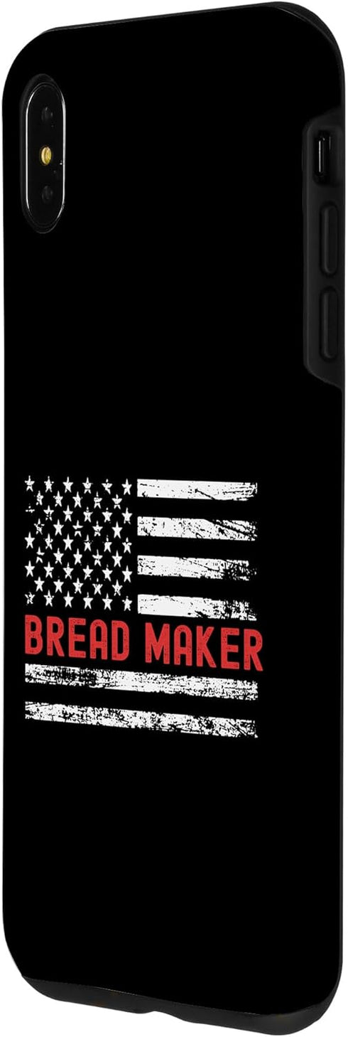 iPhone XS Max Bread Maker USA Flag Profession Retro Job Title Case...