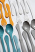 KNORK Eco 24 Piece (Fork, Knife, Spoon) Plant Based CutleryBamboo Reusable Flatware Set, Gray...