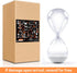 SWISSELITE Hourglass Sand Timers, Hourglass Sand Clock Inspired Glass for Home, Desk, Office Decor (8Inch-30Mins Lucent White)...
