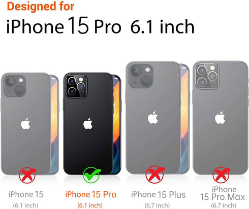 I-MGAE-IN-AR Phone Hard Case 6.1 inch Compatible with iPhone 15 Pro Case Cute 2023 Release Slim Cystal Clear Holographic White Cloud Women Girls, ...