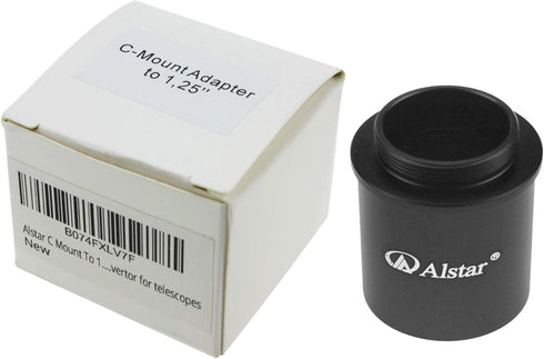 Alstar C Mount to 1.25" Video Camera Barrel Adapter Telescope Astrophotography - for one C-Mount (male thread) to 1.25" eyepiece convertor for tel...