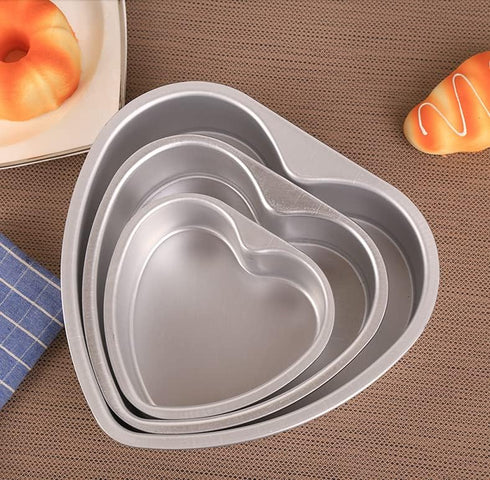 Heart Shaped Cake Pan 6 Inch Aluminum Cake Pans Heart Cake Tin Baking Cake Mold for Valentine's Day Weddings Birthday Party...
