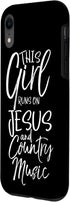 iPhone XR Cute Christian This Girl Runs on Jesus and Country Music Case...