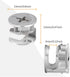 20 Pieces Furniture Cam Lock Fasteners 15mm x 12mm Furniture Cam Lock Nut Connectors Fittings for Cabinet Drawer Wardrobe Panel Connecting...