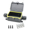 MAKERELE Waterproof Junction Box with Terminals and Screw IP68,3 Way Clamshell-Type Underground Electrical Junction Box Bury waterproof Electrical...