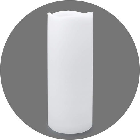 Outdoor Waterproof Flameless Candle with Timer - Flickering White Plastic Battery Operated LED Lantern Light Bright Resin Electric Pillar for Outs...
