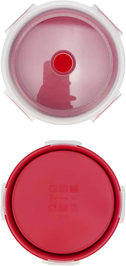 1200ml Large Camping Bowl with Foldable Spoon, Collapsible Bowl With Lid, Silicone Bento Box Container, For Travel Camping Meal Prep & Food Storag...
