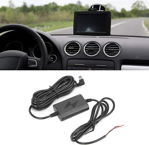 Dash Cam Hardwire Kit,12V/24V to 5V 2.5A Parking Monitor Converter Cable Left Angle Mini USB Step-Down Line for Parking Monitoring,Parking Monitor...