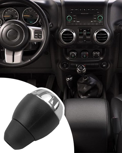 Car Gear Shift Knob Replace 68085312AB Fit for Jeep Wrangler JK 2011 2012 2013 2014 2015 2016 2017 2018 6 Speed Manual Transmission Shift Knob...