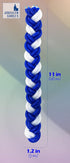 Havdalah Candle - Braided Blue and White - Flat Havdallah Candles - 2 Pack...