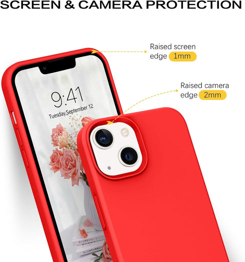 VENINGO iPhone 13 Case,Phone Case for iPhone 13,Slim Fit Liquid Silicone Soft Gel Rubber Lightweight Microfiber Lining Shockproof Anti-Scratch Pro...
