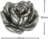 Bezelry 12 Pieces Rose in Full Bloom Metal Shank Buttons. 20mm (3/4 inch) (Gray Silver)...