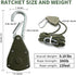 2Pack 5/32" 15ft Rope Ratchet Hanger Tie Down Tent Strap with Hooks Reinforced Metal Gear for Tent Canopy Camping Essentials...